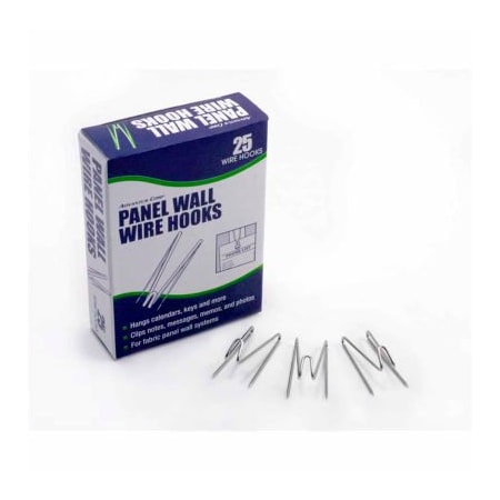 Advantus Advantus Panel Wall Wire Hooks, Silver, 25 Hooks/Pack 75370